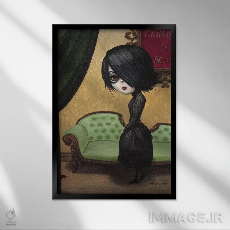 تابلو دکوراتیو کار ویکتوریا اثر دیینزو - نمای قابدار مشکی