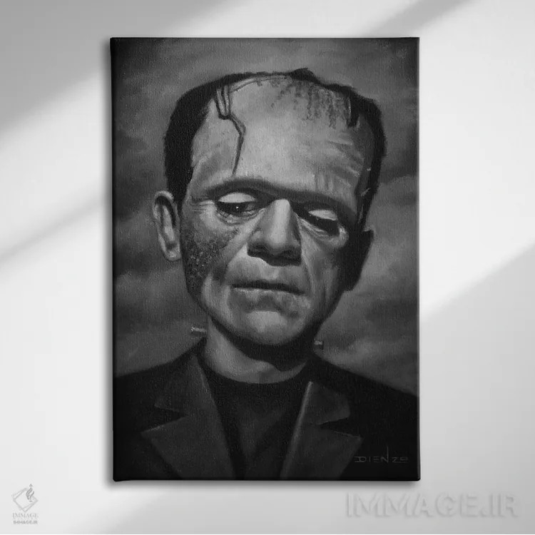 تابلو دکوراتیو فرانکنشتاین اثر دیینزو - نمای روبهرو روی دیوار