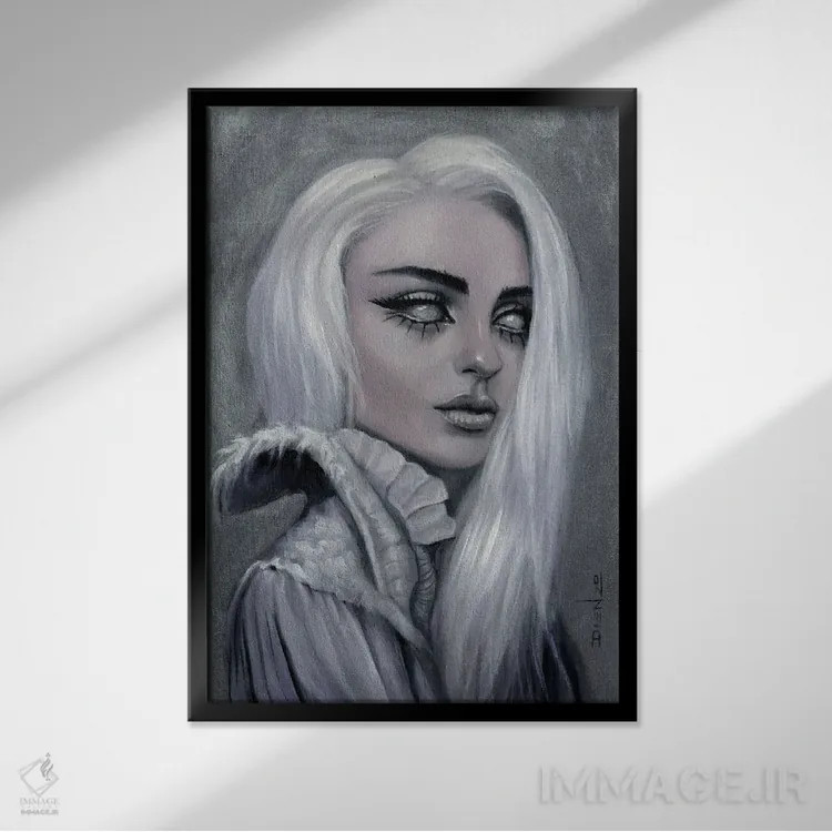 تابلو دکوراتیو برین اثر دیینزو - نمای قابدار مشکی