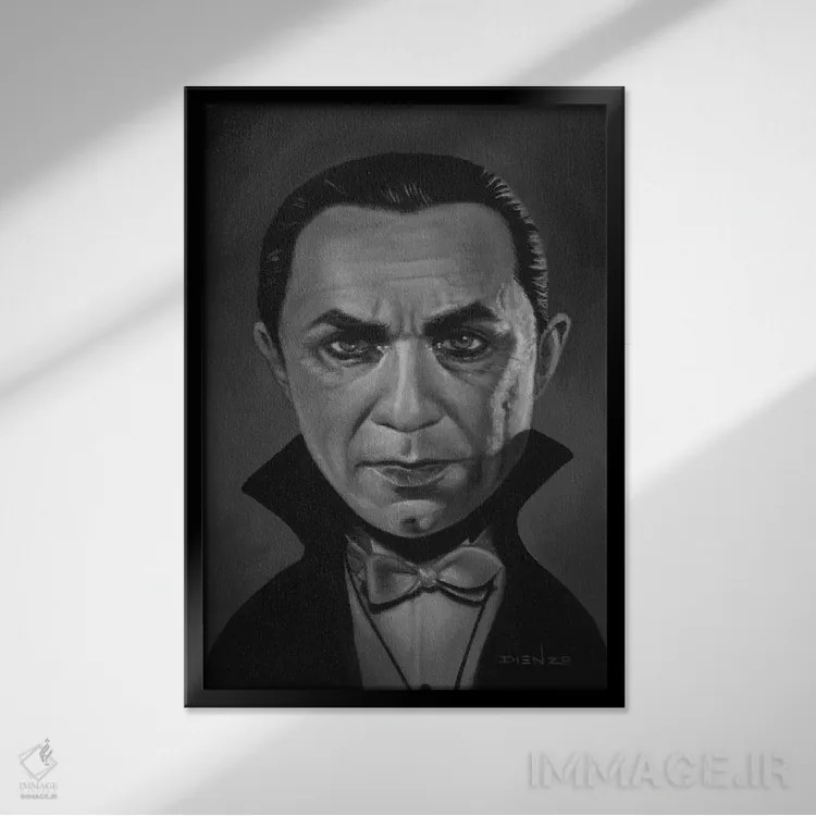 تابلو دکوراتیو دراکولا اثر دیینزو - نمای قابدار مشکی