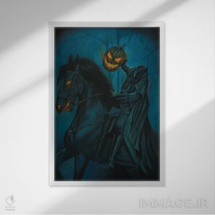 تابلو دکوراتیو سوار بی سر اثر دیینزو - نمای قابدار سفید