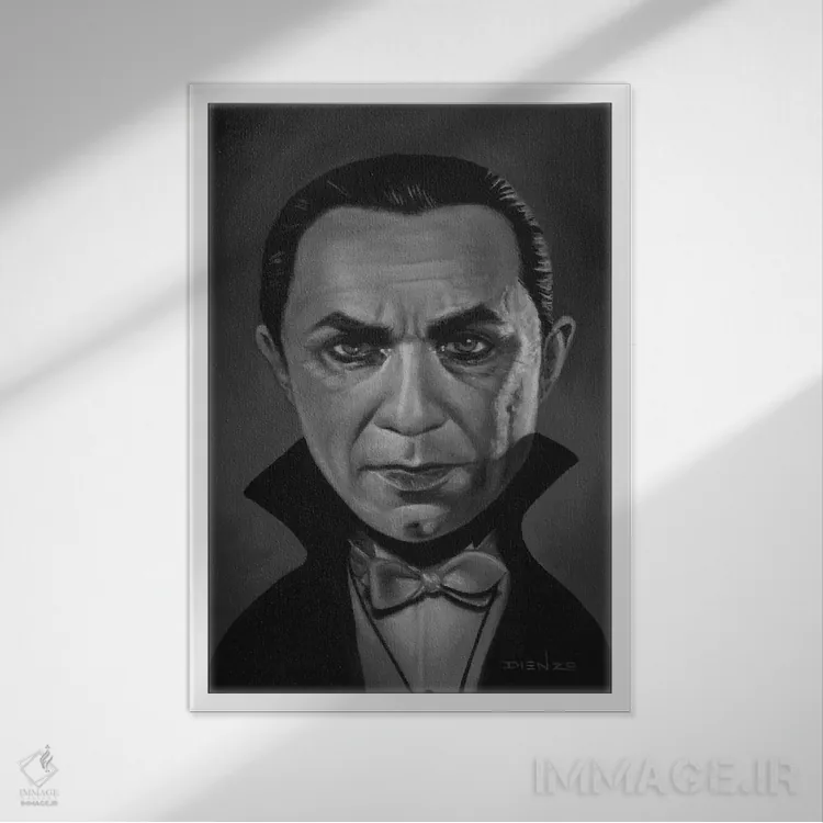 تابلو دکوراتیو دراکولا اثر دیینزو - نمای قابدار سفید