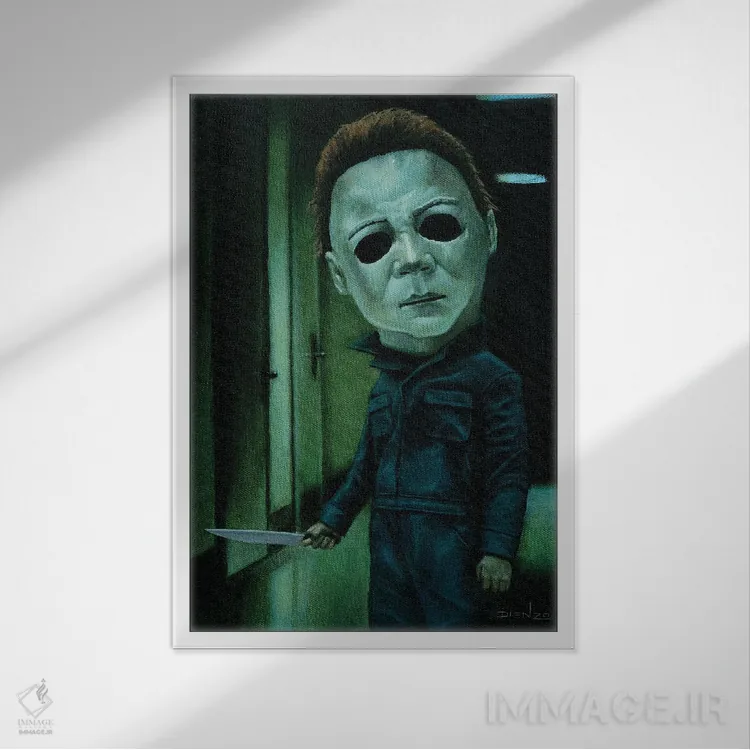 تابلو دکوراتیو کمین مایکل اثر دیینزو - نمای قابدار سفید