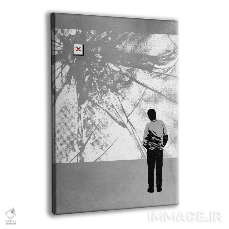 تابلو دکوراتیو انتقال ۴۰۴ اثر راب دابی - نمای پرسپکتیو محصول