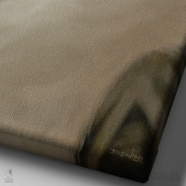 تابلو دکوراتیو کورا اثر دیینزو - نمای نزدیک بافت بوم