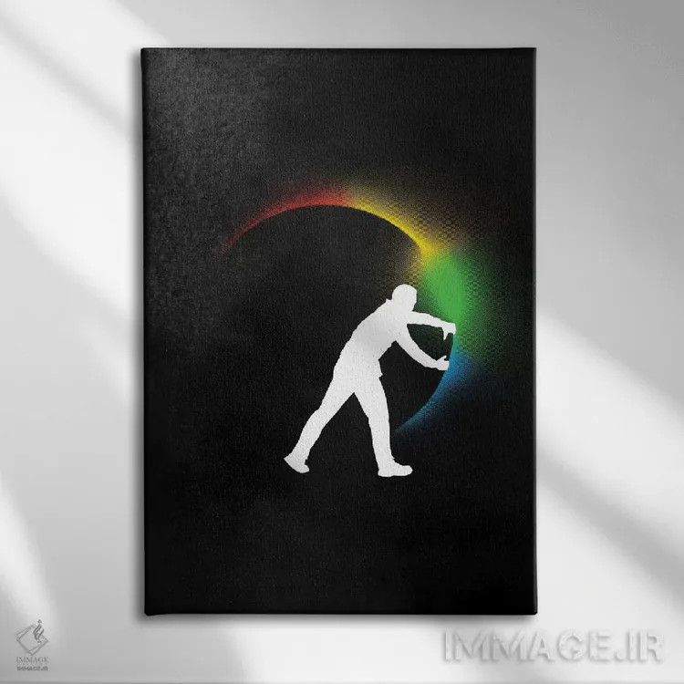 تابلو دکوراتیو نظریه رنگ اثر راب دابی - نمای روبهرو روی دیوار