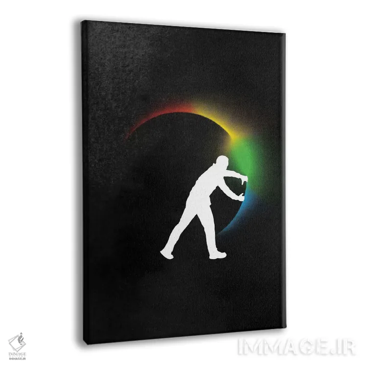 تابلو دکوراتیو نظریه رنگ اثر راب دابی - نمای پرسپکتیو محصول