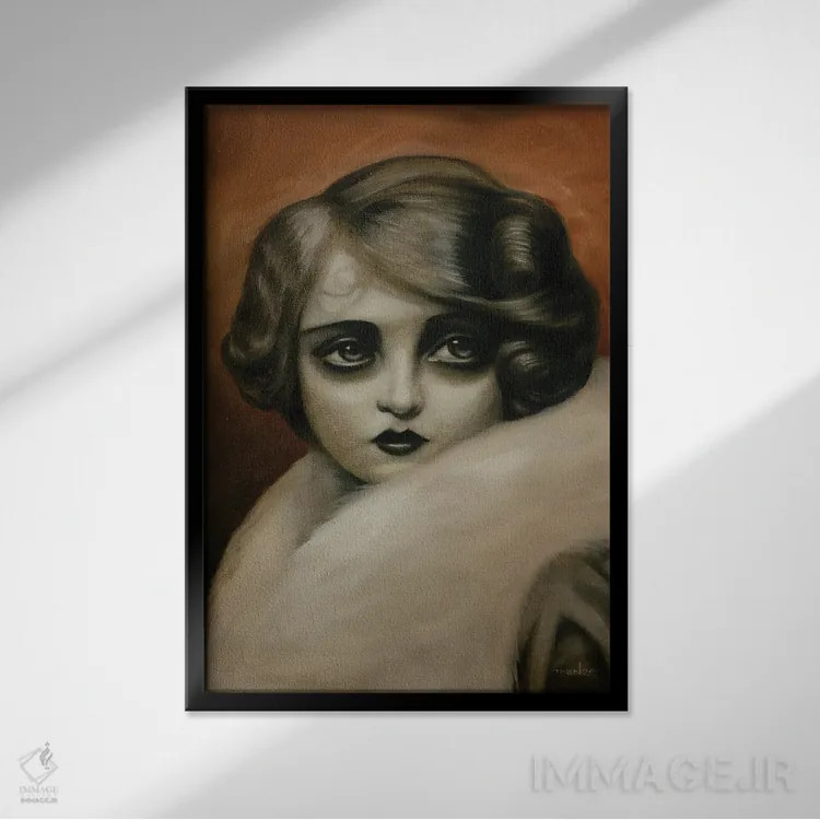 تابلو دکوراتیو کورا اثر دیینزو - نمای قابدار مشکی