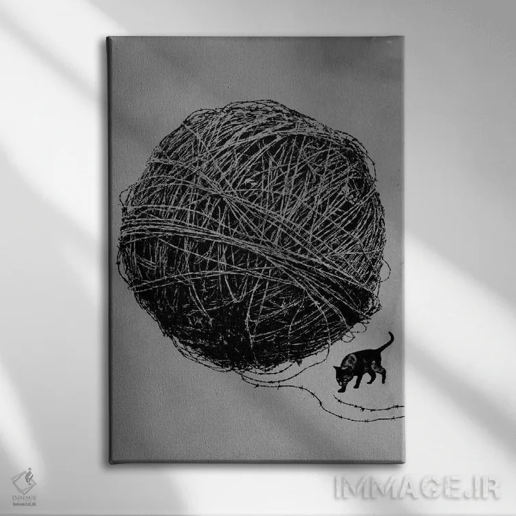 تابلو دکوراتیو کنجکاوی اثر راب دابی - نمای روبهرو روی دیوار
