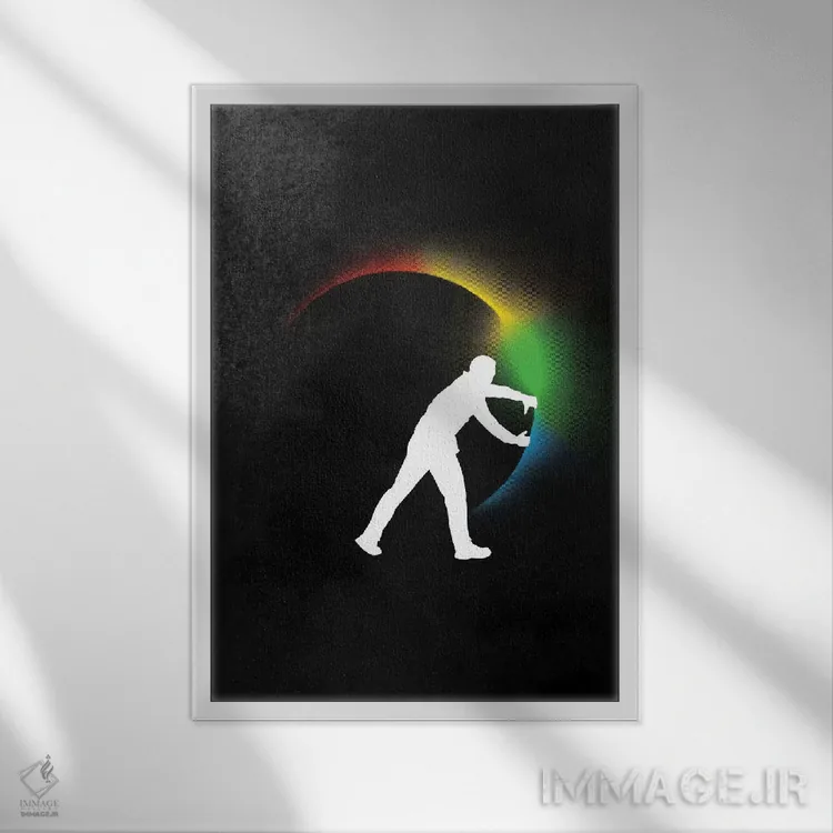 تابلو دکوراتیو نظریه رنگ اثر راب دابی - نمای قابدار سفید