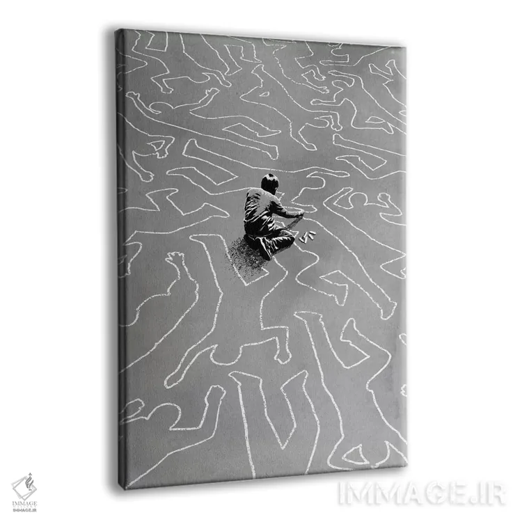 تابلو دکوراتیو خط کشیدن اثر راب دابی - نمای پرسپکتیو محصول