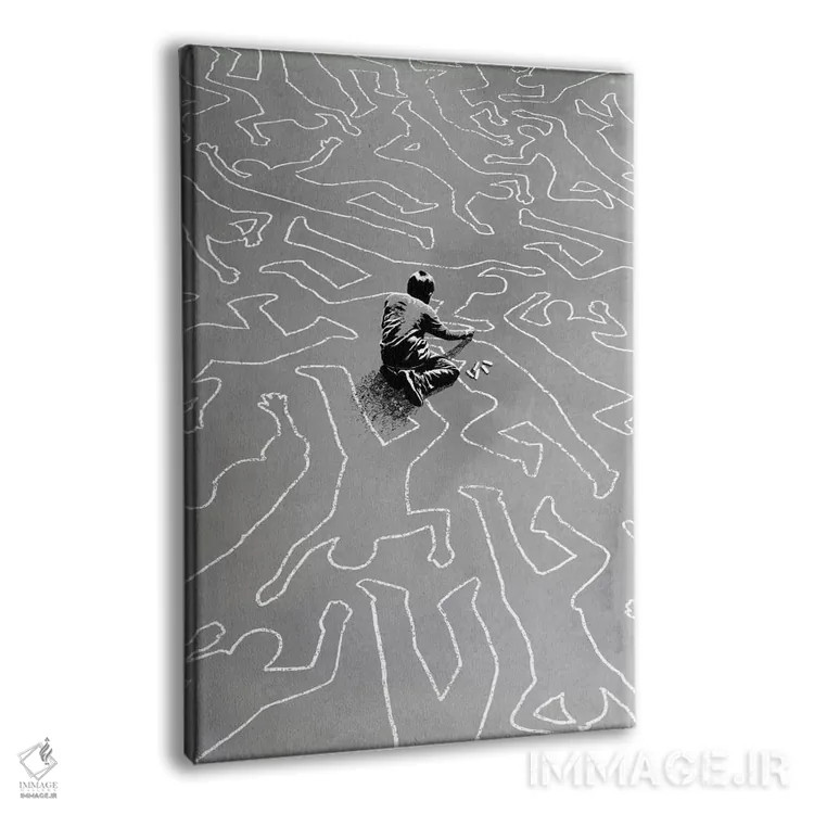 تابلو دکوراتیو خط کشیدن اثر راب دابی - نمای پرسپکتیو محصول