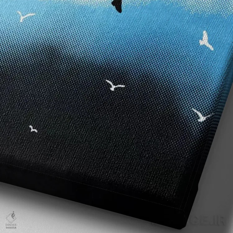 تابلو دکوراتیو تعظیم پایانی اثر راب دابی - نمای نزدیک بافت بوم