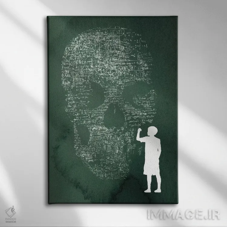 تابلو دکوراتیو معادله اثر راب دابی - نمای روبهرو روی دیوار