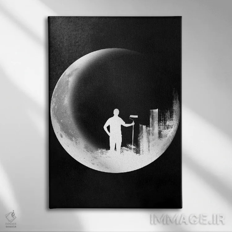 تابلو دکوراتیو اعتدال شب و روز اثر راب دابی - نمای روبهرو روی دیوار