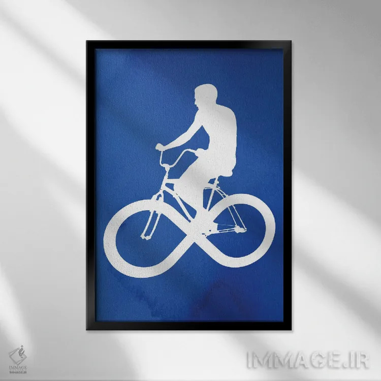 تابلو دکوراتیو چرخه بی پایان اثر راب دابی - نمای قابدار مشکی