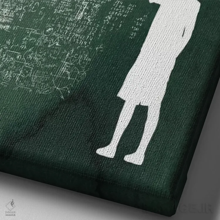 تابلو دکوراتیو معادله اثر راب دابی - نمای نزدیک بافت بوم