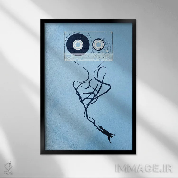 تابلو دکوراتیو حرکت سریع به جلو اثر راب دابی - نمای قابدار مشکی