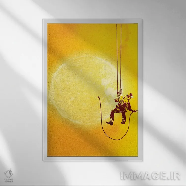 تابلو دکوراتیو همیشه دلتنگ اثر راب دابی - نمای قابدار سفید