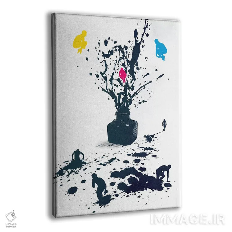 تابلو دکوراتیو خالکوبی شده اثر راب دابی - نمای پرسپکتیو محصول