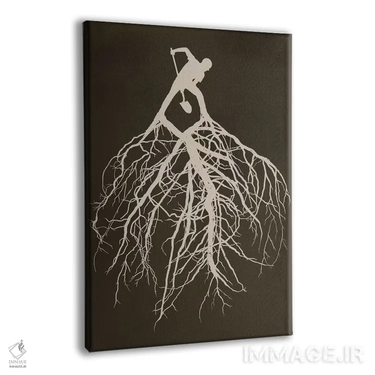 تابلو دکوراتیو ریشه های خود را بشناس اثر راب دابی - نمای پرسپکتیو محصول
