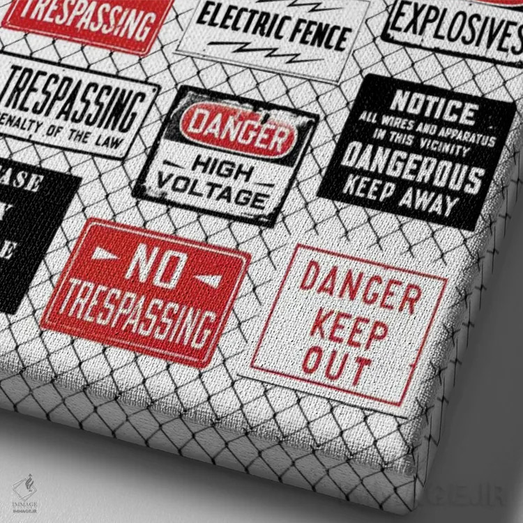 تابلو دکوراتیو دعوتنامه اثر راب دابی - نمای نزدیک بافت بوم