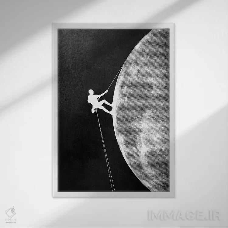 تابلو دکوراتیو صعود اثر راب دابی - نمای قابدار سفید