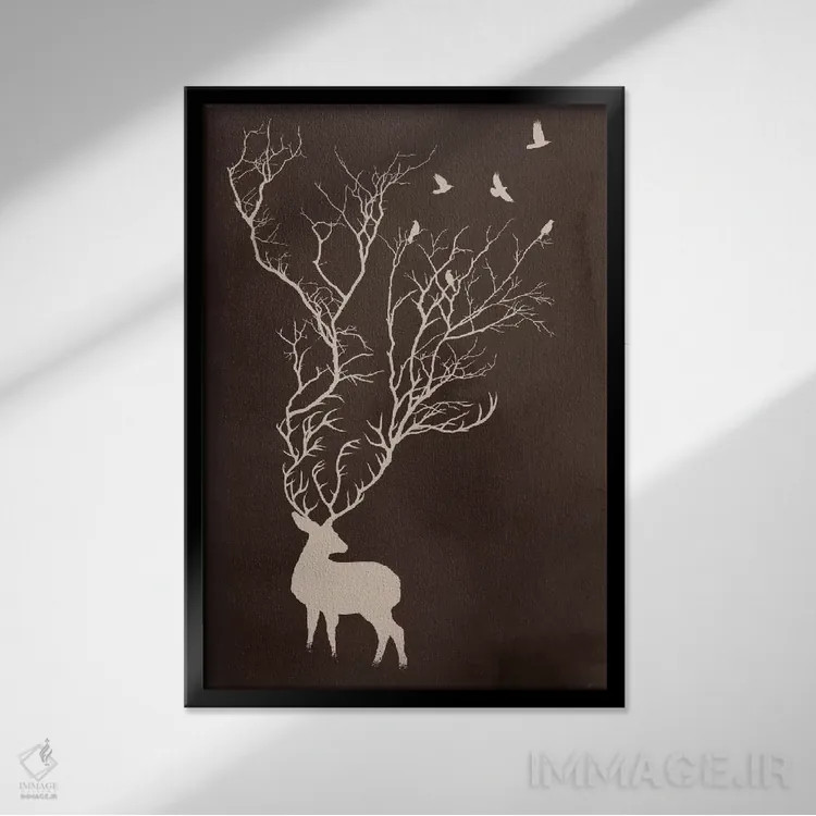تابلو دکوراتیو ای وای اثر راب دابی - نمای قابدار مشکی