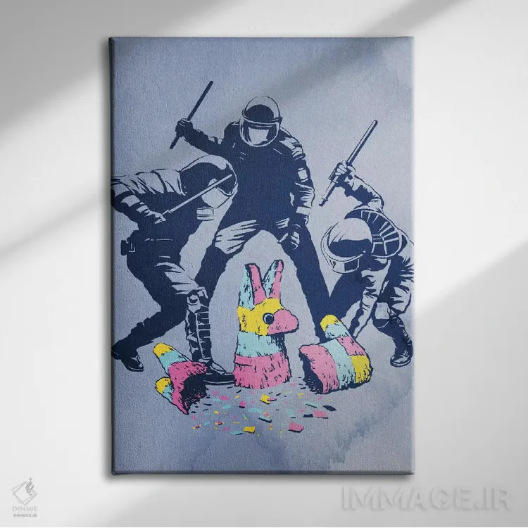 تابلو دکوراتیو مهمانی تمام شد اثر راب دابی - نمای روبهرو روی دیوار