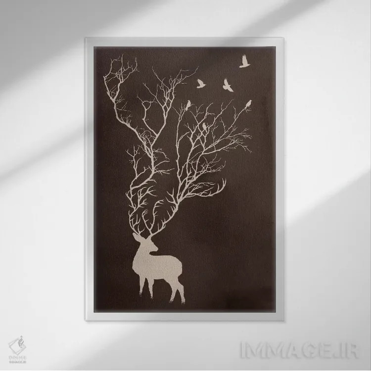 تابلو دکوراتیو ای وای اثر راب دابی - نمای قابدار سفید