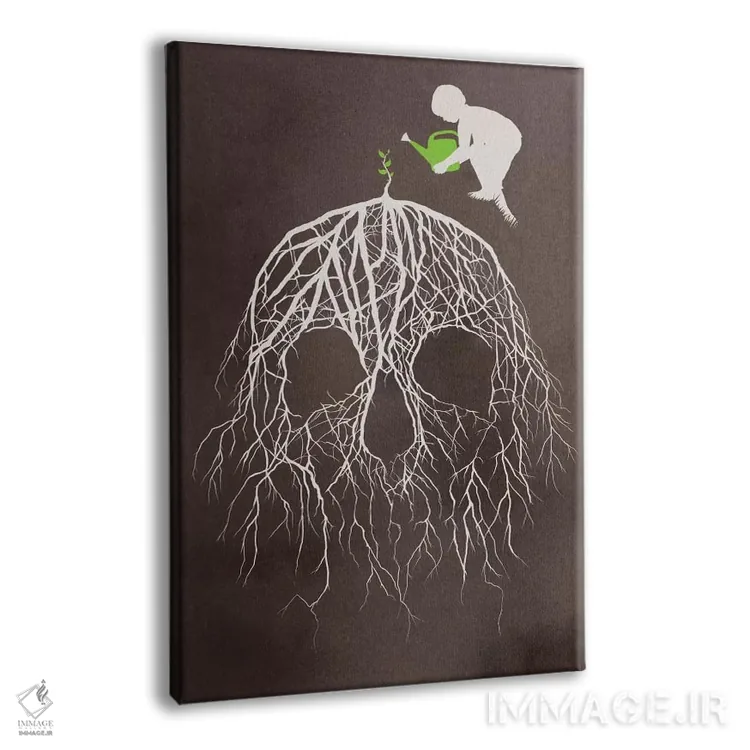 تابلو دکوراتیو دانه بد اثر راب دابی - نمای پرسپکتیو محصول