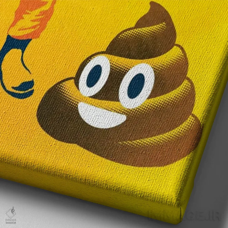 تابلو دکوراتیو مدفوع اثر راب دابی - نمای نزدیک بافت بوم