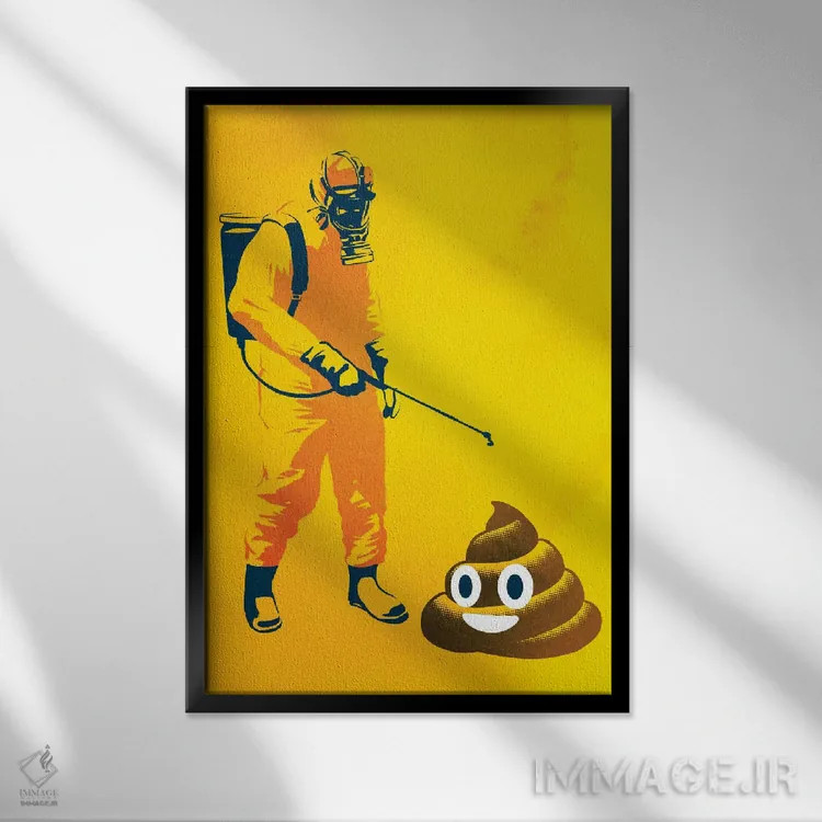 تابلو دکوراتیو مدفوع اثر راب دابی - نمای قابدار مشکی