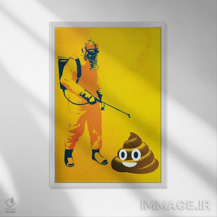 تابلو دکوراتیو مدفوع اثر راب دابی - نمای قابدار سفید