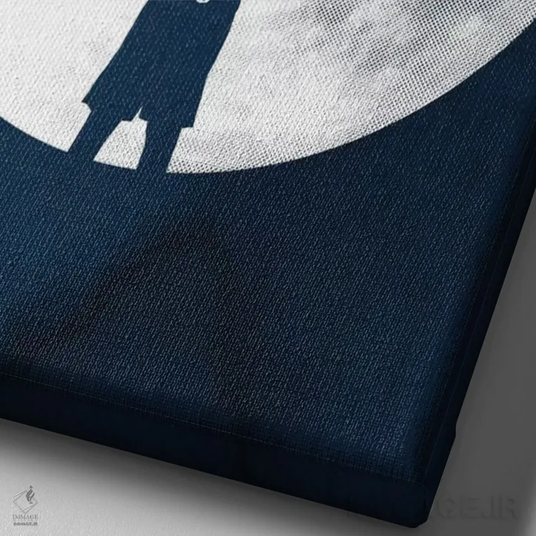 تابلو دکوراتیو به ماه شلیک کن اثر راب دابی - نمای نزدیک بافت بوم