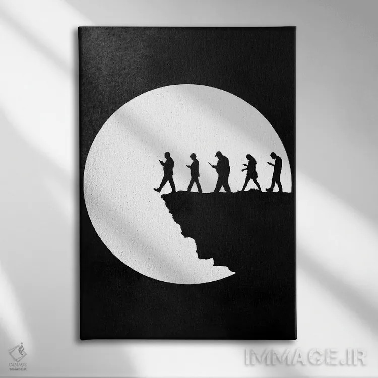 تابلو دکوراتیو مطیع اثر راب دابی - نمای روبهرو روی دیوار