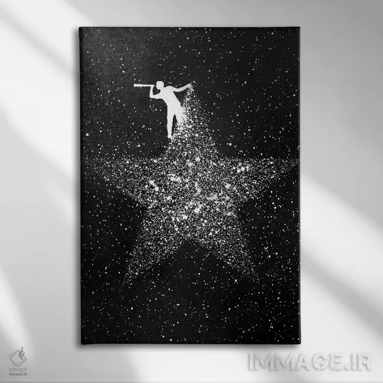 تابلو دکوراتیو ستاره بینی اثر راب دابی - نمای روبهرو روی دیوار