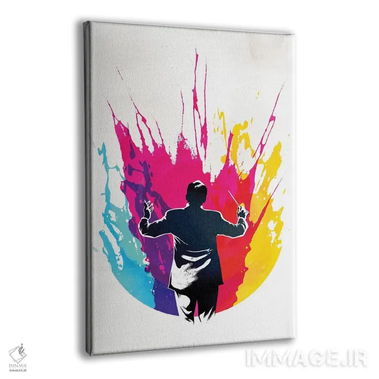 تابلو دکوراتیو سمفونی اثر راب دابی - نمای پرسپکتیو محصول