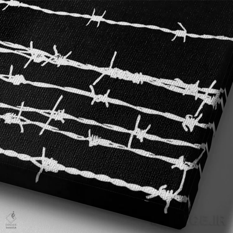 تابلو دکوراتیو عمل متعادل اثر راب دابی - نمای نزدیک بافت بوم