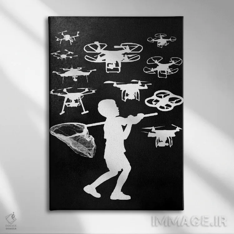 تابلو دکوراتیو تور ایمنی اثر راب دابی - نمای روبهرو روی دیوار