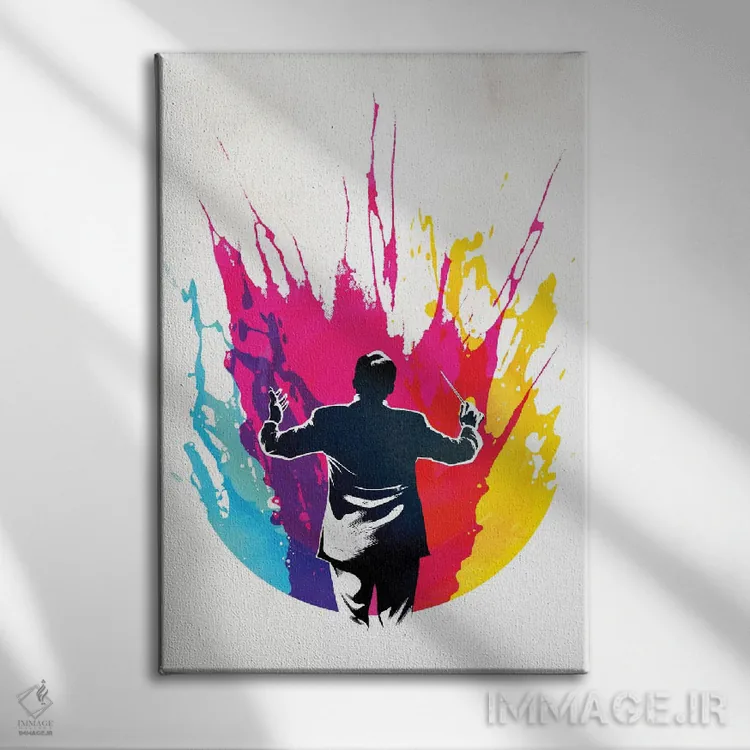 تابلو دکوراتیو سمفونی اثر راب دابی - نمای روبهرو روی دیوار