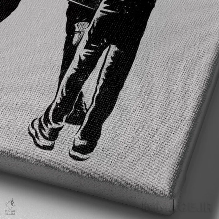 تابلو دکوراتیو نقاشی طوفان اثر راب دابی - نمای نزدیک بافت بوم