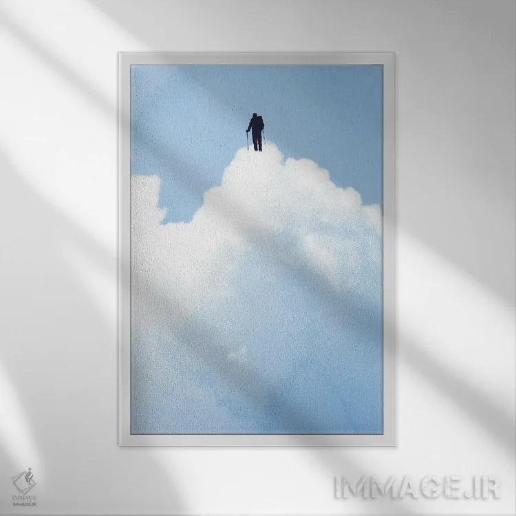 تابلو دکوراتیو قله اثر راب دابی - نمای قابدار سفید