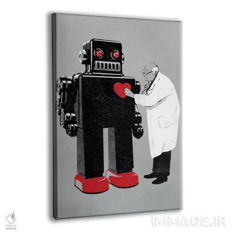 تابلو دکوراتیو قلب فولادی اثر راب دابی - نمای پرسپکتیو محصول