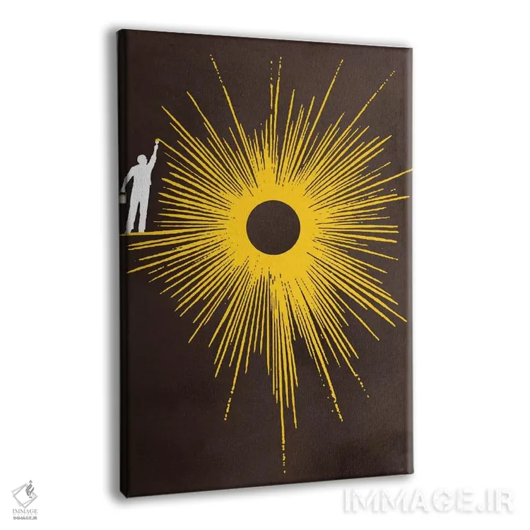 تابلو دکوراتیو درخشان اثر راب دابی - نمای پرسپکتیو محصول