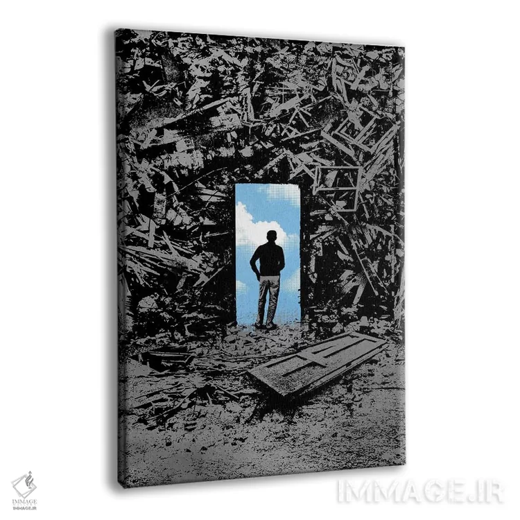 تابلو دکوراتیو خوش بین اثر راب دابی - نمای پرسپکتیو محصول