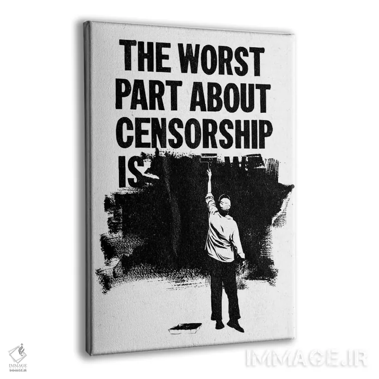 تابلو دکوراتیو خاموشی اثر راب دابی - نمای پرسپکتیو محصول