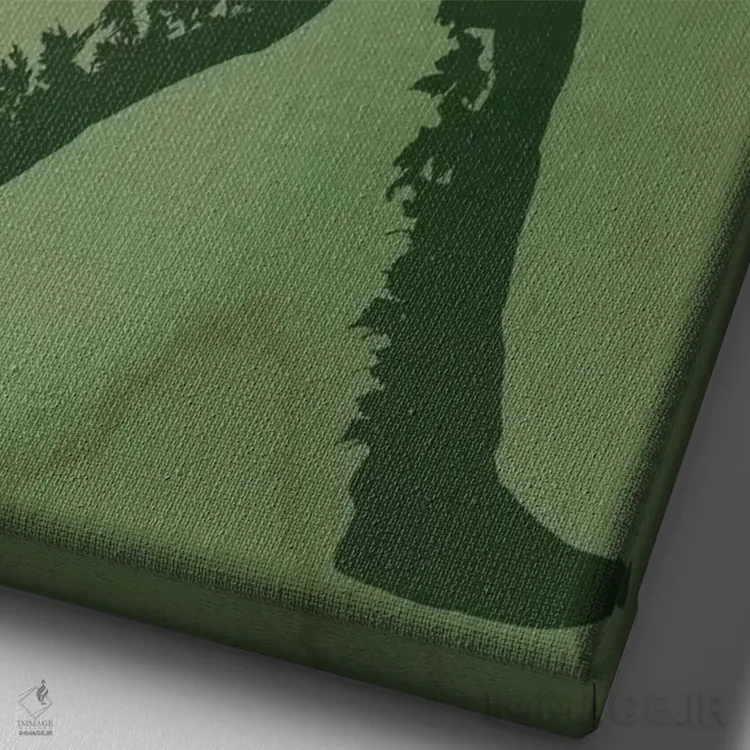 تابلو دکوراتیو شگفت زده اثر راب دابی - نمای نزدیک بافت بوم