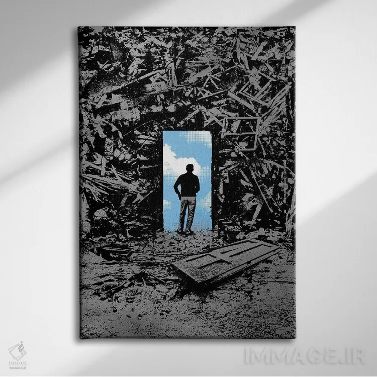 تابلو دکوراتیو خوش بین اثر راب دابی - نمای روبهرو روی دیوار