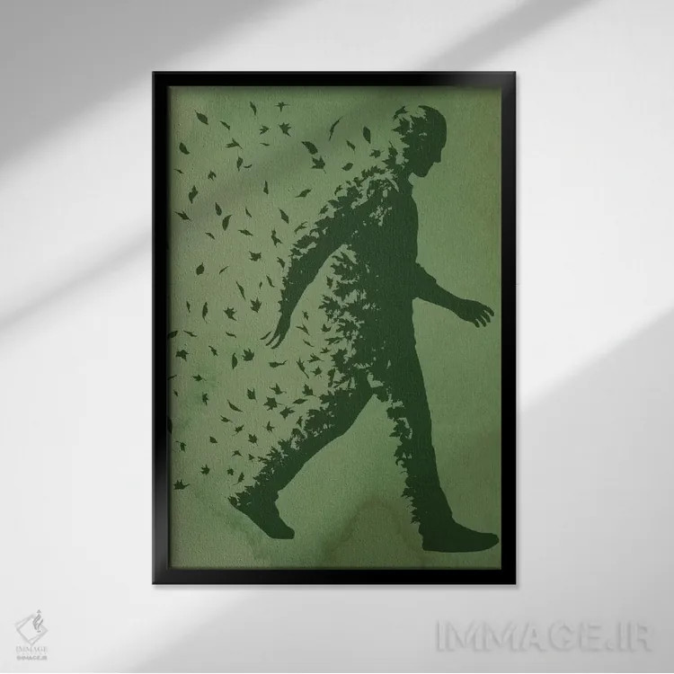 تابلو دکوراتیو شگفت زده اثر راب دابی - نمای قابدار مشکی